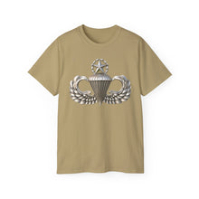 Load image into Gallery viewer, Unisex Ultra Cotton Tee - Army - Master Airborne Badge - No Txt - 3D - enhanced
