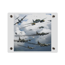 Load image into Gallery viewer, Acrylic Wall Art Panel - German jet fighters attacking US bombing formations
