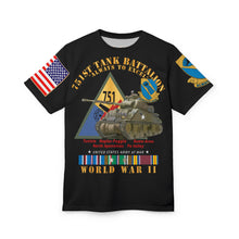 Load image into Gallery viewer, Unisex All Over Print (AOP) - 751st Tank Battalion - Always to Excel - w Tank w SSI WWII Eu Svc
