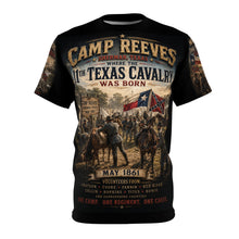 Load image into Gallery viewer, Camp Reeves 11th Texas Cavalry Graphic Tee — May 1861 - Sherman, Texas, May 1861

