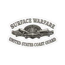 Load image into Gallery viewer, Kiss-Cut Stickers - USCG - Surface Warfare w txt - 3D - Enhanced
