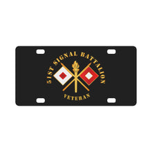 Load image into Gallery viewer, Army - 51st Signal Battalion - Veteran w Branch Classic License Plate
