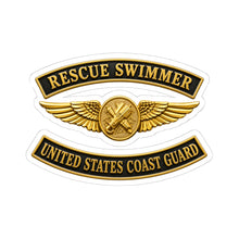 Load image into Gallery viewer, Kiss-Cut Stickers - USCG - Aviation Rescue Swimmer w txt - 3D - Enhanced
