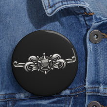 Load image into Gallery viewer, Custom Pin Buttons - USCG - Cutterman - Enlisted wo txt - 3D - Enhanced
