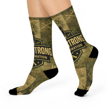 Load image into Gallery viewer, Cushioned Crew Socks – Young Patroit - Army
