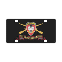 Load image into Gallery viewer, Army - 555th Parachute Infantry Battalion - SSI - Black - Red w Br - Ribbon X 300 Classic License Plate
