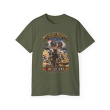 Load image into Gallery viewer, Unisex Ultra Cotton Tee - Army - Todays Buffalo Soldiers in Iraq - OIF - Cavalrymen at War w IRAQ SVC - 3D - Enhanced
