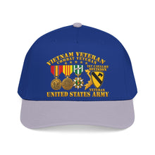 Load image into Gallery viewer, Mid Profile Baseball Cap - Army - Vietnam  Vet - w Medals - VN - 1st Cav Division - 3D - Enhanced
