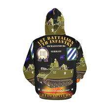 Load image into Gallery viewer, Men&#39;s All Over Print Hoodie (USA Size) (Model H13) - 1st Bn 7th Infantry - Aschaffenburg FRG - M113 APC - CottonBalers
