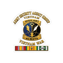 Load image into Gallery viewer, Kiss-Cut Stickers - Army - Army Security Agency Group DUI - w SVC Ribbons - 3D - Enhanced

