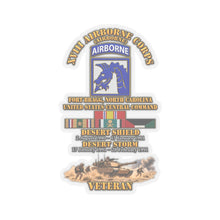 Load image into Gallery viewer, Kiss-Cut Stickers - XVIII Airborne Corps Desert Storm Ribbons - with Scene - 3D - Transparent
