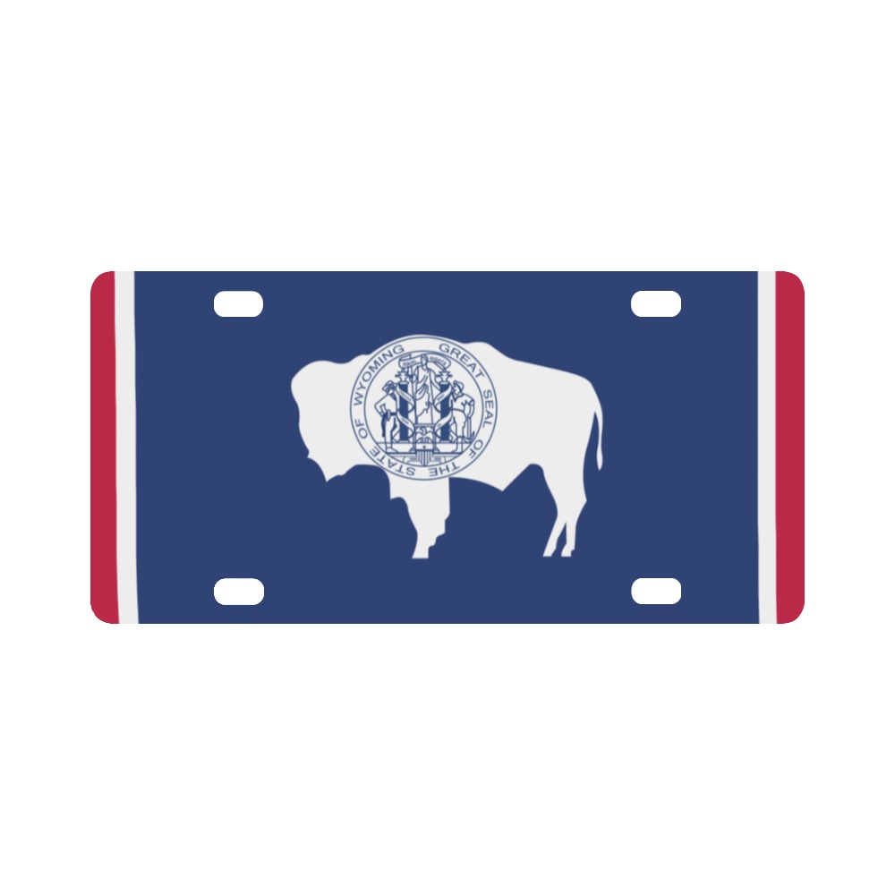 Flag - Wyoming wo txt Classic License Plate