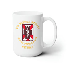 Load image into Gallery viewer, White Ceramic Mug 15oz - Army - 5th Medical Brigade - Veteran
