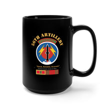 Load image into Gallery viewer, Black Mug 15oz - Army - 56th Artillery - Pershing w Svc Medals
