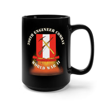 Load image into Gallery viewer, Black Mug 15oz - 298TH Engineer Combat Battalion DUI - WWII - Fire X 300
