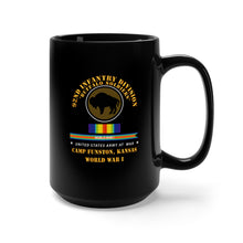 Load image into Gallery viewer, Black Mug 15oz - Army - 92nd Infantry Division - Buffalo Soldiers - Camp Funston Ks - WWI
