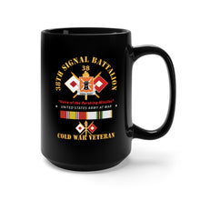 Load image into Gallery viewer, Black Mug 15oz - Army - 38th Signal Battalion - DUI - US Army w BN Number - Sig Br  - Voice of the Pershing Missiles - COLD SVCX 300
