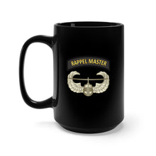 Load image into Gallery viewer, Black Mug 15oz - Army - Rappel Master Tab with Air Assault Badge wo Txt
