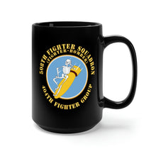 Load image into Gallery viewer, Black Mug 15oz  - 508th Fighter Squadron (Fighter Bomber), 404th Fighter Group X 300
