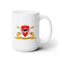 Load image into Gallery viewer, White Ceramic Mug 15oz - Army  - 6th Cavalry Brigade w Br - Ribbon
