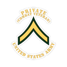 Load image into Gallery viewer, Kiss-Cut Stickers - Army - Private - PV2 - Combat Veteran - Flat X 300
