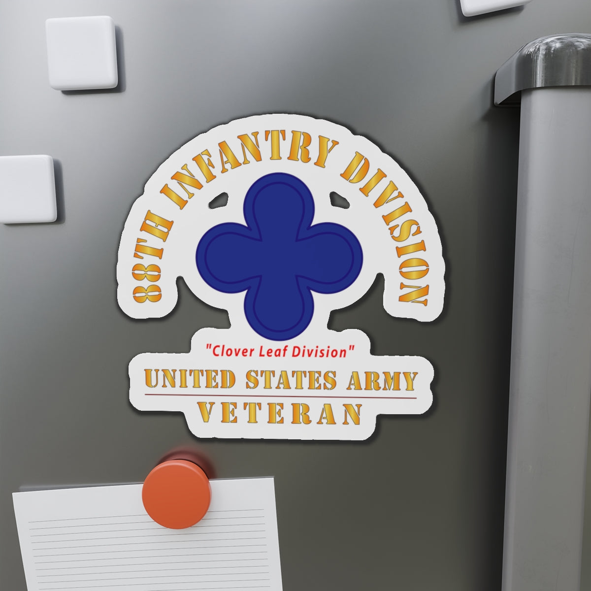 Die-Cut Magnets - Army - SSI - 88th Infantry Division - Clover Leaf Di ...