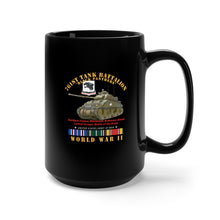 Load image into Gallery viewer, Black Mug 15oz - Army - 761st Tank Battalion - Black Panthers - w Tank WWII EU
