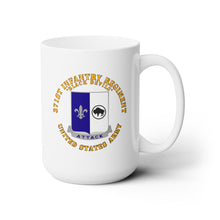 Load image into Gallery viewer, White Mug 15oz -  Army - 371st Infantry Regiment - DUI (V0) - Black Devils
