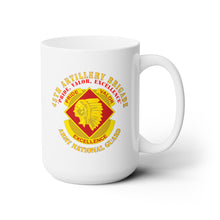 Load image into Gallery viewer, White Ceramic Mug 15oz - Army - 45th Artillery Brigade - Pride, Valor, Excellence - DUI - ARNG
