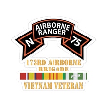 Load image into Gallery viewer, Kiss-Cut Stickers - SOF - N Company Scroll - 173rd Airborne Brigade - Vietnam Veteran w VN SVC
