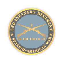 Load image into Gallery viewer, Kiss - Cut Stickers - Army - 2nd  Infantry Regiment Branch - Do Not Touch Me -  Spanish-American War X 300

