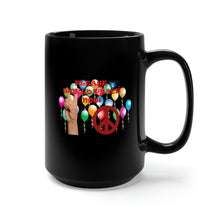 Load image into Gallery viewer, Black Mug 15oz - Army - Please World Peace Now w Peace SIgn, Hand - BalloonsX 300
