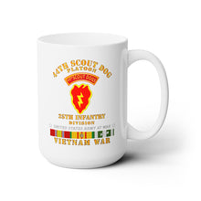 Load image into Gallery viewer, White Ceramic Mug 15oz - Army - 44th Scout Dog Platoon 25th Infantry Div - VN SVC
