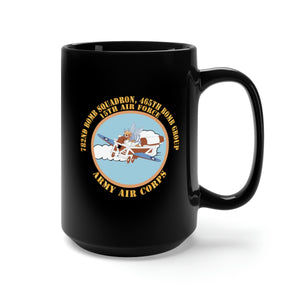 Black Mug 15oz - AAC - 782nd Bomb Squadron, 465th Bomb Group - 15th AF X 300