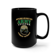 Load image into Gallery viewer, Black Mug 15oz - Army - ARMY -  Aviator - Afghanistan War - Combat Vet X 300
