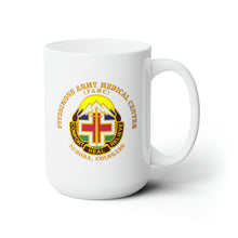 Load image into Gallery viewer, White Ceramic Mug 15oz - Army - Fitzsimons Army Medical Center - Aurora Colorado
