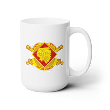 Load image into Gallery viewer, White Ceramic Mug 15oz - Army - 45th Artillery Brigade w Branch
