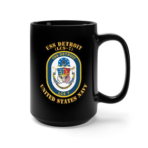 Black Mug 15oz - Navy - USS Detroit (LCS-7) X 300