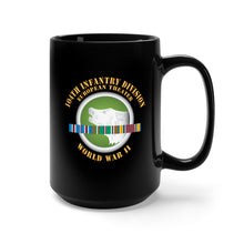 Load image into Gallery viewer, Black Mug 15oz - 104th Infantry Division - Europe - Ribbons Centered - WWII X 300
