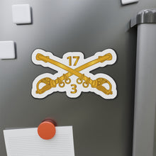 Load image into Gallery viewer, Die-Cut Magnets - Army - 3rd Squadron 17th Cavalry Regiment Branch wo Txt
