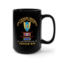 Load image into Gallery viewer, Black Mug (11oz, 15oz) - 4th Cavalry Regiment - Vietnam War w PUC and VUA
