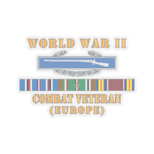 Load image into Gallery viewer, Kiss - Cut Stickers - Army -  World War II SVC Bar  w CIB - Combat Veteran - Europe X 300
