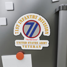 Load image into Gallery viewer, Die-Cut Magnets - Army - SSI - 71st Infantry Division - The Red Circle - US Army Veteran X 300
