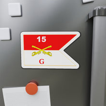 Load image into Gallery viewer, Die-Cut Magnets - Army - G Troop Guidon - 15th Cavalry Regiment

