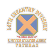 Load image into Gallery viewer, Kiss - Cut Stickers - Army - SSI - 14th Infantry Division - Phantom Division - US Army Veteran X 300
