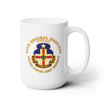 Load image into Gallery viewer, White Ceramic Mug 15oz - Army - 94th General Hospital - TX - USAR
