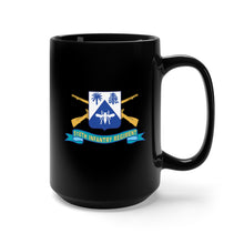 Load image into Gallery viewer, Black Mug 15oz - 518th Infantry Regiment - DUI w Br - Ribbon X 300
