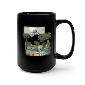 Black Coffee Mug 15oz - Army - In the Wire - Vietnam w Close Air Strike