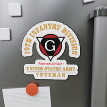 Load image into Gallery viewer, Die-Cut Magnets - Army - SSI - 19th Infantry Division  - Phantom Division - US Army Veteran X 300
