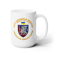 Load image into Gallery viewer, White Ceramic Mug 15oz - Ukraine - 81st Airmobile Brigade - Born to Win X 300
